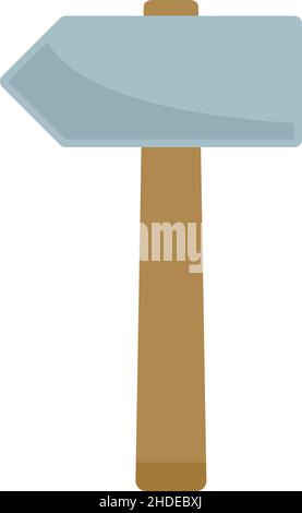 Metallurgy hammer icon. Flat illustration of Metallurgy hammer vector icon isolated on white background Stock Vector