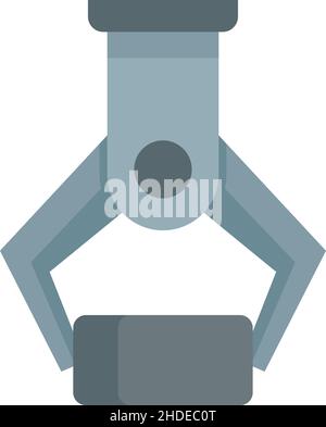 Metallurgy crane hook icon. Flat illustration of Metallurgy crane hook vector icon isolated on white background Stock Vector