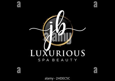 Initial JB feminine logo. Usable for Logo for fashion,photography, wedding, beauty, business. Flat Vector Logo Design Template . Stock Vector