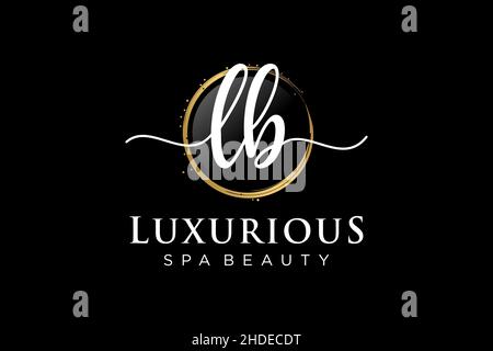 Initial LB feminine logo. Usable for Logo for fashion,photography, wedding, beauty, business. Flat Vector Logo Design Template . Stock Vector