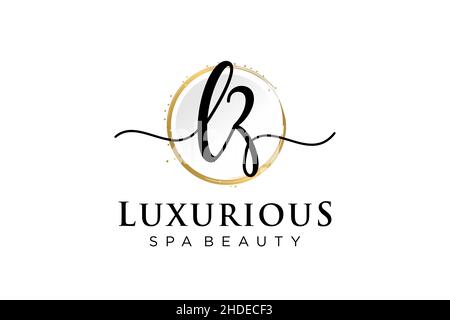 Initial LZ feminine logo. Usable for Logo for fashion,photography, wedding, beauty, business. Flat Vector Logo Design Template . Stock Vector