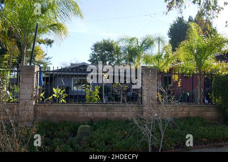 Canoga Park, California, USA 1st January 2022 A General view of atmosphere at Actress Judith Barsi's Home/house at 22100 Michale Street on January 1, 2022 in Canoga Park, California, USA. Judith Barsi was a child actress and in films including Jaws, and did voices for The Land Before Time and All Dogs Go To Heaven. This was her home and where her father murdered her and her mother then killed himself on July 25, 1988. Photo by Barry King/Alamy Stock Photo Stock Photo