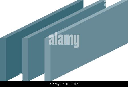 Metallurgy bars icon. Flat illustration of Metallurgy bars vector icon isolated on white background Stock Vector