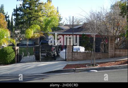 Canoga Park, California, USA 1st January 2022 A General view of atmosphere at Actress Judith Barsi's Home/house at 22100 Michale Street on January 1, 2022 in Canoga Park, California, USA. Judith Barsi was a child actress and in films including Jaws, and did voices for The Land Before Time and All Dogs Go To Heaven. This was her home and where her father murdered her and her mother then killed himself on July 25, 1988. Photo by Barry King/Alamy Stock Photo Stock Photo