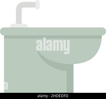 Shower bidet icon. Flat illustration of Shower bidet vector icon isolated on white background Stock Vector