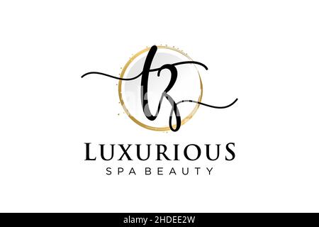 Initial TZ feminine logo. Usable for Logo for fashion,photography, wedding, beauty, business. Flat Vector Logo Design Template . Stock Vector