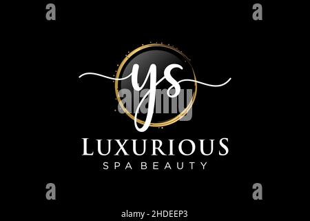 Initial YS feminine logo. Usable for Logo for fashion,photography, wedding, beauty, business. Flat Vector Logo Design Template . Stock Vector