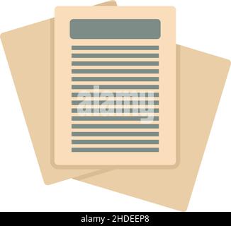 Archive documents icon. Flat illustration of Archive documents vector icon isolated on white background Stock Vector