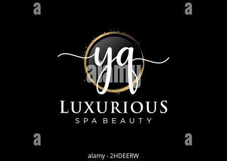 Initial YQ feminine logo. Usable for Logo for fashion,photography, wedding, beauty, business. Flat Vector Logo Design Template . Stock Vector