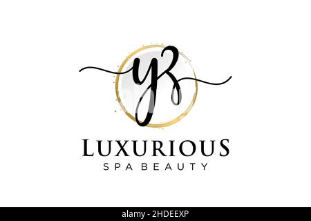 Initial YZ feminine logo. Usable for Logo for fashion,photography, wedding, beauty, business. Flat Vector Logo Design Template . Stock Vector
