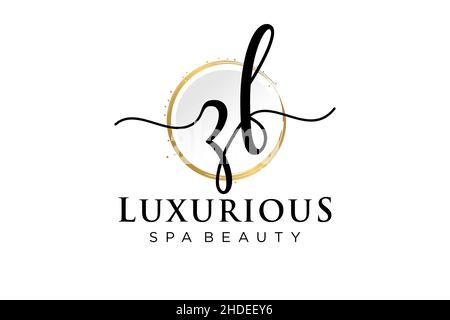 Initial ZF feminine logo. Usable for Logo for fashion,photography, wedding, beauty, business. Flat Vector Logo Design Template . Stock Vector