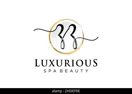 Initial ZZ feminine logo. Usable for Logo for fashion,photography, wedding, beauty, business. Flat Vector Logo Design Template . Stock Vector