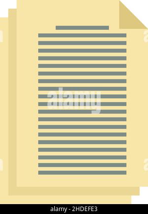 Old documents icon. Flat illustration of Old documents vector icon isolated on white background Stock Vector