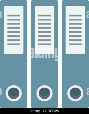 Plastic folders icon. Flat illustration of Plastic folders vector icon isolated on white background Stock Vector