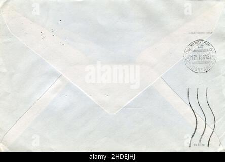 Back side Post envelope, background. Stock Photo