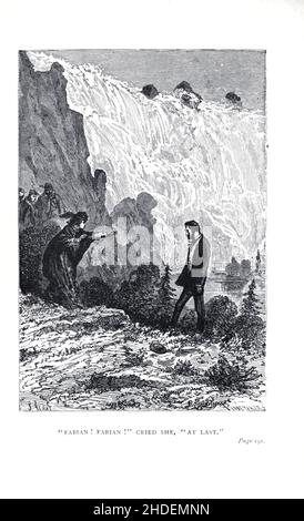 Fabian ! Fabian ! cried she, at last illustrated by Jules Ferat from A Floating City, or sometimes translated The Floating City, (French: Une ville flottante) is an adventure novel by French writer Jules Verne first published in 1871 in France. At the time of its publication, the novel enjoyed a similar level of popularity as Around the World in Eighty Days. The first UK and US editions of the novel appeared in 1874. Jules Férat provided the original illustrations for the novel. It tells of a woman who, on board the ship Great Eastern with her abusive husband, finds that the man she loves is a Stock Photo