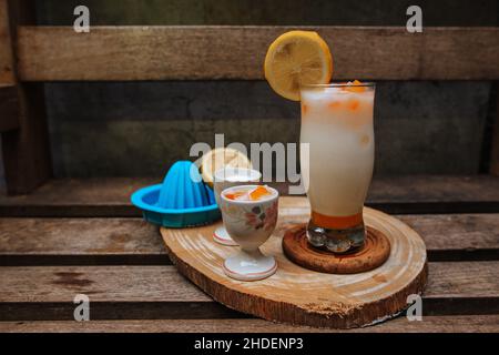 Still life photo product of orange squash Stock Photo