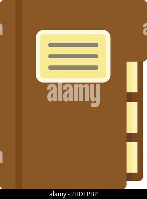 Syllabus paper folder icon. Flat illustration of Syllabus paper folder vector icon isolated on white background Stock Vector