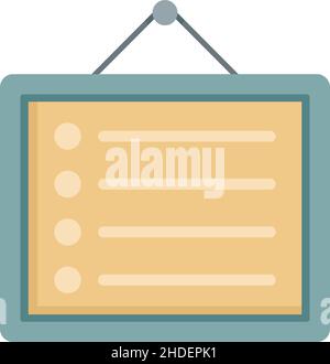 Syllabus wall board icon. Flat illustration of Syllabus wall board vector icon isolated on white background Stock Vector