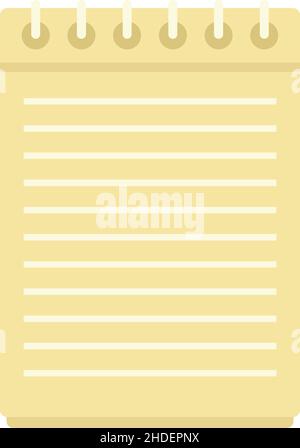 Syllabus notepad icon. Flat illustration of Syllabus notepad vector icon isolated on white background Stock Vector