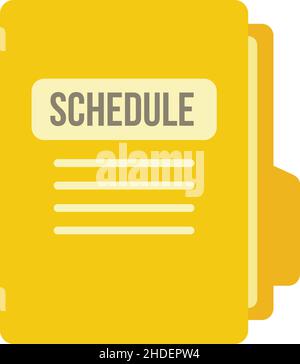Syllabus folder schedule icon. Flat illustration of Syllabus folder schedule vector icon isolated on white background Stock Vector