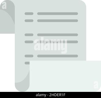Syllabus test paper icon. Flat illustration of Syllabus test paper vector icon isolated on white background Stock Vector