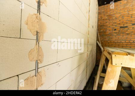 concept Repair or renovation cracked wall home Stock Photo