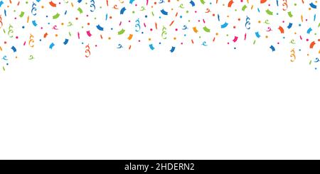 abstract colorful confetti background for celebration birthday party isolated on white Stock Vector