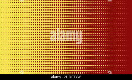 Abstract trendy concept vector comics pop art style blank layout template with red dots pattern on yellow background. For variety of design Stock Vector