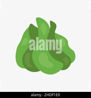 A cartoon style vector illustration of wasabi Stock Vector