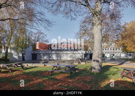 Acland Burghley School designed by Howell, Killick, Partridge and Amis in 1967, North London, UK Stock Photo