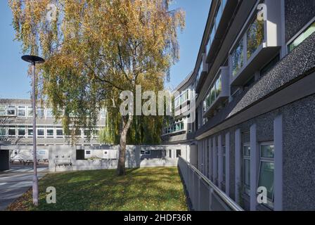 Acland Burghley School designed by Howell, Killick, Partridge and Amis in 1967, North London, UK Stock Photo