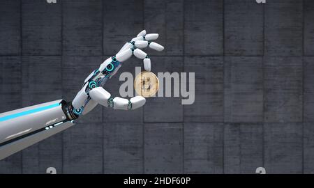 future, artificial intelligence, bitcoin, aspiration, aspirations, looking forward, artificial intelligences, cyborg Stock Photo
