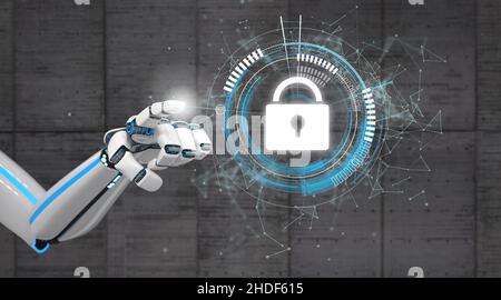 robot, password, ai, robots, passwords Stock Photo