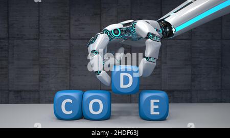 coding, programming, robotics Stock Photo