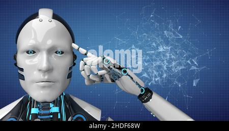 memory, software, artificial intelligence, memories, softwares, artificial intelligences, cyborg Stock Photo