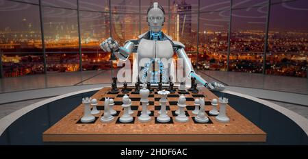 superiority, strategy game, artificial intelligence, superiorities, strategy games, artificial intelligences, cyborg Stock Photo