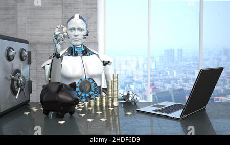 finance, future, artificial intelligence, finances, aspiration, aspirations, looking forward, artificial intelligences, cyborg Stock Photo