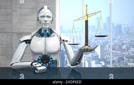 future, justice, artificial intelligence, aspiration, aspirations, looking forward, justices, artificial intelligences, cyborg Stock Photo