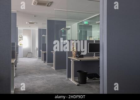 open plan office, computer workstation, coworking, offices, computer ...