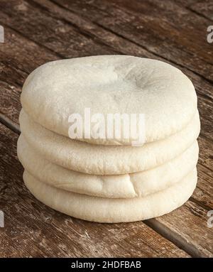 stacked, focaccia bread, pita bread, stackeds, focaccia breads, pide, pita, pita breads, pitas Stock Photo