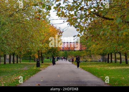 Burgess park in Autumn, South East London Stock Photo