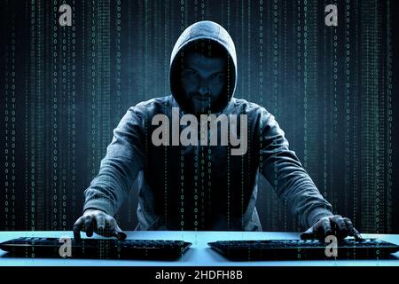 hacker, hacking, cybercrime, hackers Stock Photo