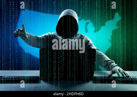 hacker, computer crime, cybercrime, hackers, computer crimes Stock Photo