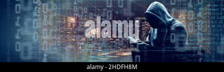 hacker, computer crime, data theft, cybercrime, hackers, computer crimes, data thefts, stealing Stock Photo