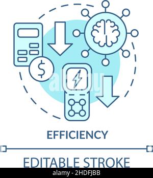 Efficiency turquoise concept icon Stock Vector