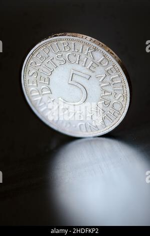 coin, currency, german mark, mints, currencies, german marks Stock Photo