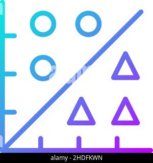 Analytics of data mining process gradient linear vector icon Stock Vector