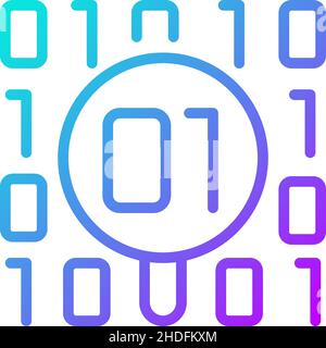 Dataset checkup gradient linear vector icon Stock Vector