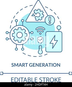 Smart generation turquoise concept icon Stock Vector